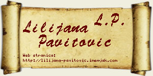 Lilijana Pavitović vizit kartica
